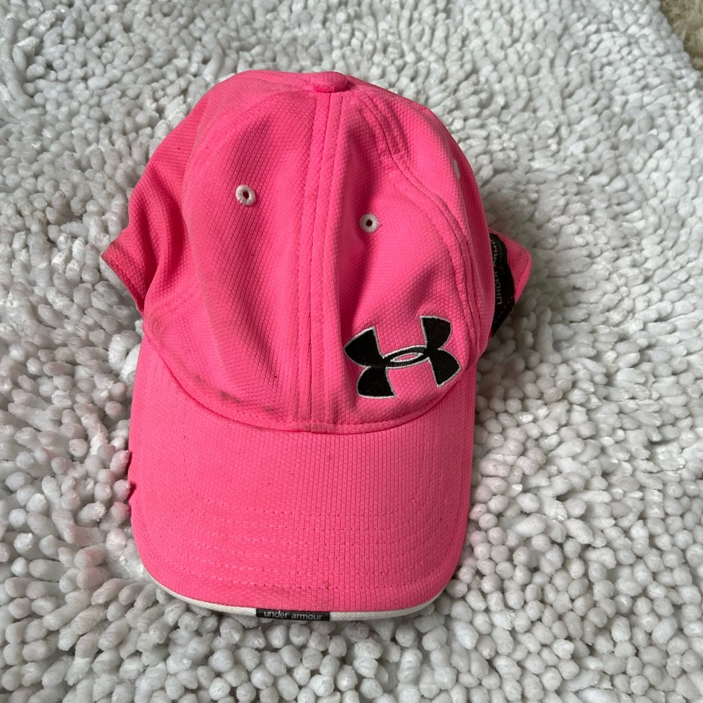 Under Armour Women’s Pink HeatGear Adjustable Cap OSFA Bright Pink Golf Running